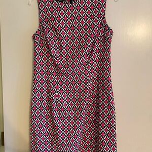 Alyx Pink and Black Geometric Midi Dress